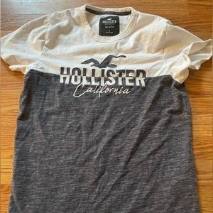 Hollister t-shirt white & grey
